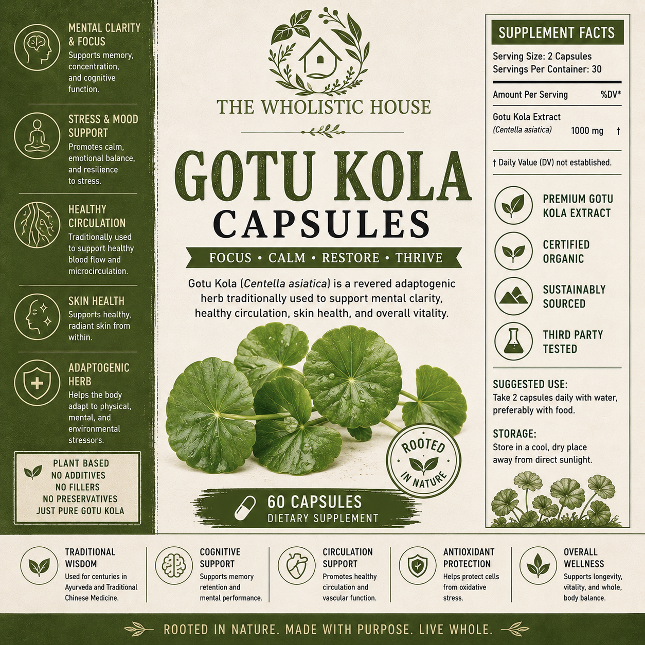 Gotu Kola Powder Packs